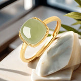 Load image into Gallery viewer, 24K gold Chinese Hetian jade ring