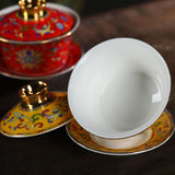 Load image into Gallery viewer, Jingdezhen eight treasures tea bowl set